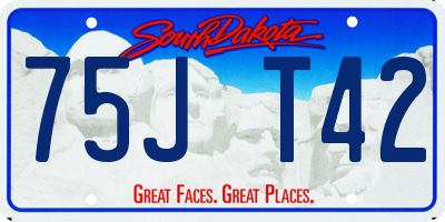 SD license plate 75JT42