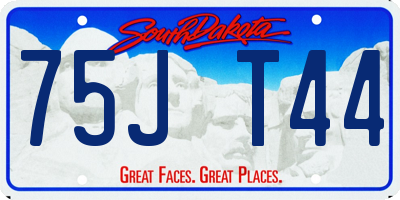 SD license plate 75JT44