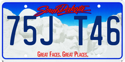 SD license plate 75JT46