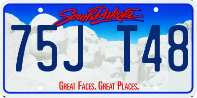 SD license plate 75JT48