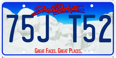 SD license plate 75JT52