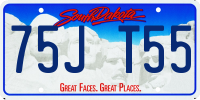 SD license plate 75JT55
