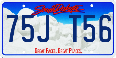 SD license plate 75JT56