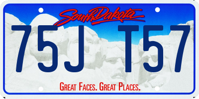 SD license plate 75JT57