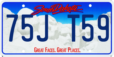 SD license plate 75JT59