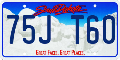 SD license plate 75JT60