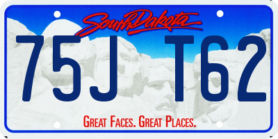 SD license plate 75JT62