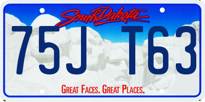 SD license plate 75JT63