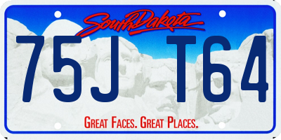 SD license plate 75JT64