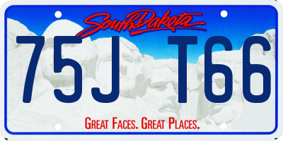 SD license plate 75JT66