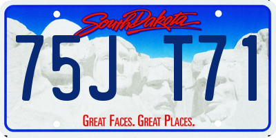 SD license plate 75JT71