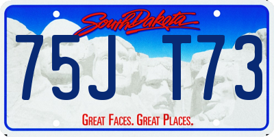 SD license plate 75JT73