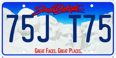 SD license plate 75JT75