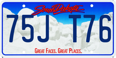 SD license plate 75JT76