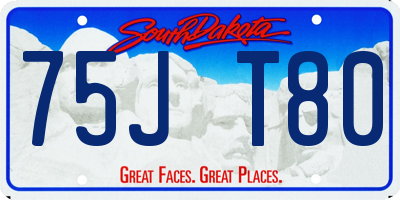SD license plate 75JT80