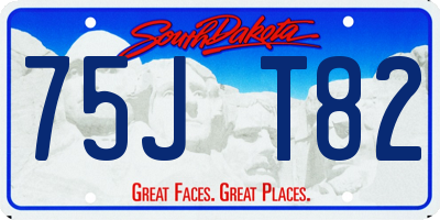 SD license plate 75JT82