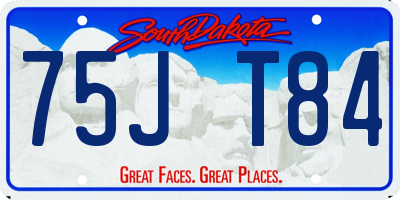 SD license plate 75JT84