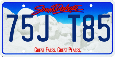 SD license plate 75JT85