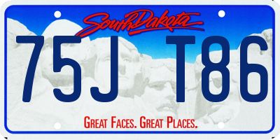 SD license plate 75JT86