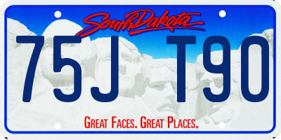 SD license plate 75JT90