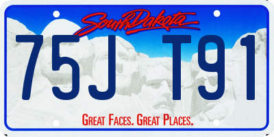 SD license plate 75JT91