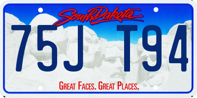 SD license plate 75JT94