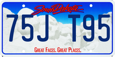 SD license plate 75JT95
