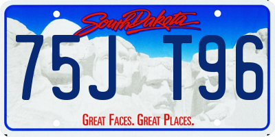 SD license plate 75JT96