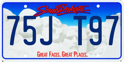 SD license plate 75JT97
