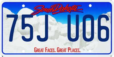 SD license plate 75JU06