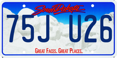 SD license plate 75JU26