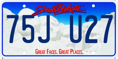 SD license plate 75JU27