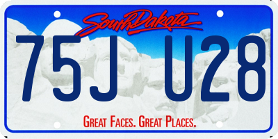 SD license plate 75JU28