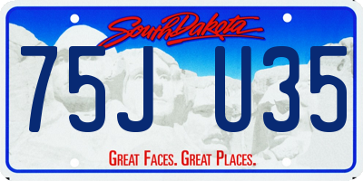 SD license plate 75JU35