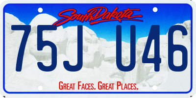 SD license plate 75JU46