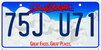 SD license plate 75JU71
