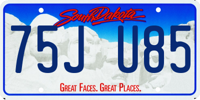 SD license plate 75JU85