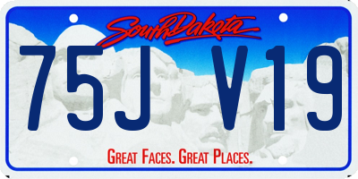 SD license plate 75JV19