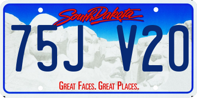 SD license plate 75JV20