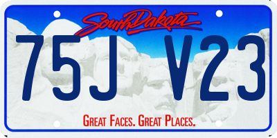 SD license plate 75JV23