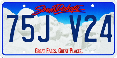 SD license plate 75JV24