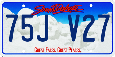 SD license plate 75JV27