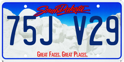 SD license plate 75JV29