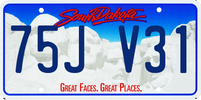 SD license plate 75JV31