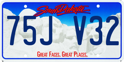 SD license plate 75JV32