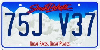 SD license plate 75JV37