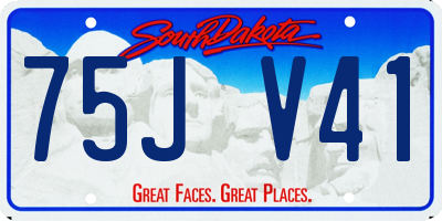 SD license plate 75JV41