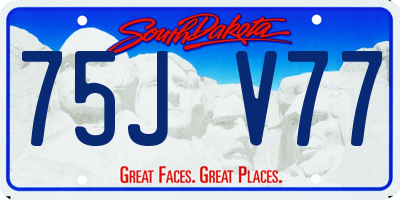 SD license plate 75JV77