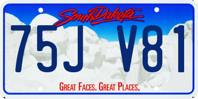 SD license plate 75JV81