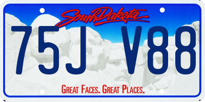 SD license plate 75JV88